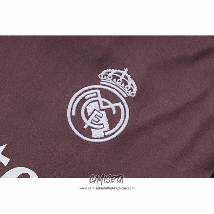 Chandal del Real Madrid 2025-2026 Manga Corta Purpura - Pantalon Corto